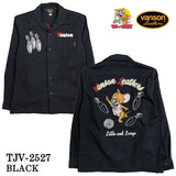 VANSON×TOM&JERRY TEILL L/S SHIRT バンソン トムとジェリー コラボ ツイル 長袖シャツ tjv-2527