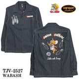 VANSON×TOM&JERRY TEILL L/S SHIRT バンソン トムとジェリー コラボ ツイル 長袖シャツ tjv-2527