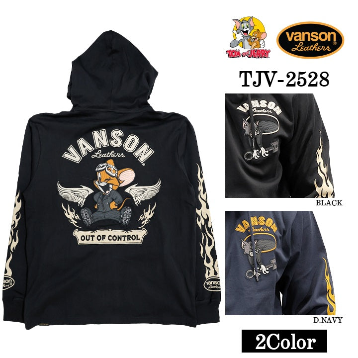 VANSON×TOM&JERRY PARKA HOODIE バンソン トムとジェリー コラボ 天竺