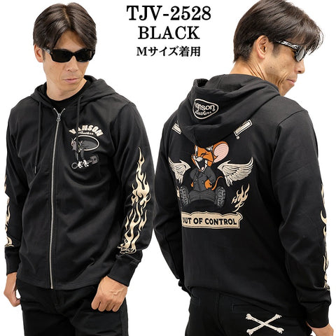 VANSON×TOM&JERRY PARKA HOODIE バンソン トムとジェリー コラボ 天竺 F/Zパーカー tjv-2528