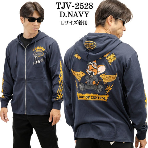 VANSON×TOM&JERRY PARKA HOODIE バンソン トムとジェリー コラボ 天竺 F/Zパーカー tjv-2528