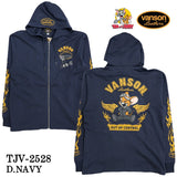 VANSON×TOM&JERRY PARKA HOODIE バンソン トムとジェリー コラボ 天竺 F/Zパーカー tjv-2528