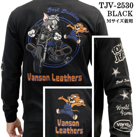 VANSON TOM&JERRY TEE L/S T-SHIRT バンソン トムとジェリー コラボ 天竺 ロンTEE 長袖Tシャツ tjv-2530