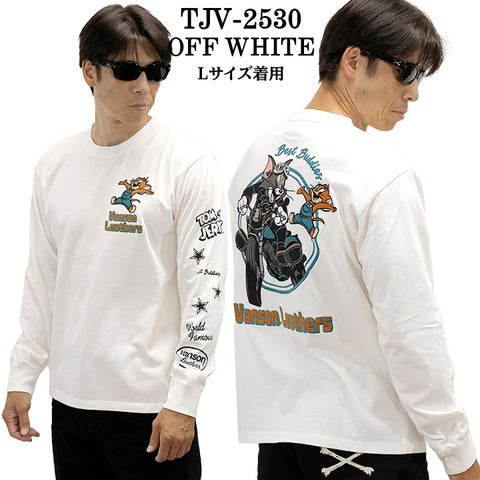 VANSON TOM&JERRY TEE L/S T-SHIRT バンソン トムとジェリー コラボ 天竺 ロンTEE 長袖Tシャツ tjv-2530