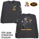 VANSON TOM&JERRY TEE L/S T-SHIRT バンソン トムとジェリー コラボ 天竺 ロンTEE 長袖Tシャツ tjv-2530