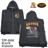 VANSON×TOM&JERRY SWEATSHIRT PARKA HOODIE バンソン トムとジェリー コラボ 裏毛 F/Zパーカー tjv-2533