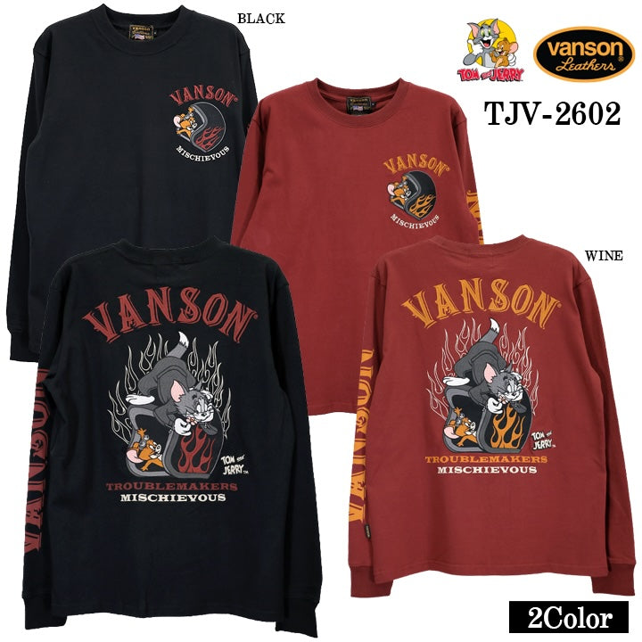 VANSON TOM&JERRY TEE L/S T-SHIRT バンソン トムとジェリー コラボ