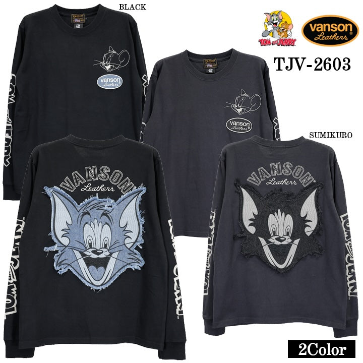 VANSON TOM&JERRY TEE L/S T-SHIRT バンソン トムとジェリー コラボ