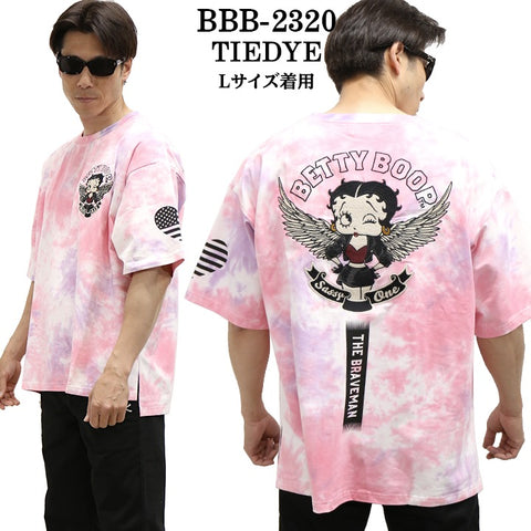 THE BRAVEMAN×BETTY BOOP ベティ・ブープ ベア天竺 オーバーサイズTシャツ bbb-2320