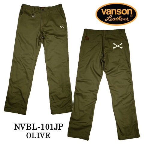 VANSON バンソン チノパン ボトムス パンツ MADE IN JAPAN クロスボーン nvbl-101jp