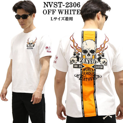 VANSON バンソン 天竺 半袖Tシャツ nvst-2306