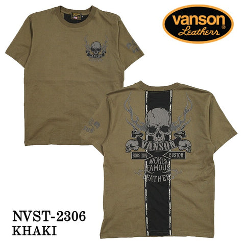 VANSON バンソン 天竺 半袖Tシャツ nvst-2306
