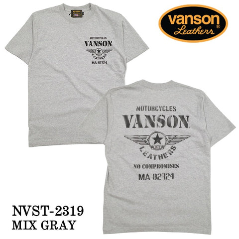VANSON バンソン 6.2オンス天竺 半袖Tシャツ nvst-2319