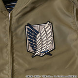 進撃の巨人 SOUVENIR JACKET SKA 刺繍 レーヨン リバーシブル スカジャン リヴァイ×調査兵団 sgk-2502