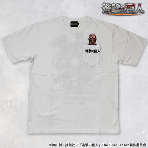 進撃の巨人 天竺 Tシャツ 半袖Tee 超大型巨人 sgk-2506