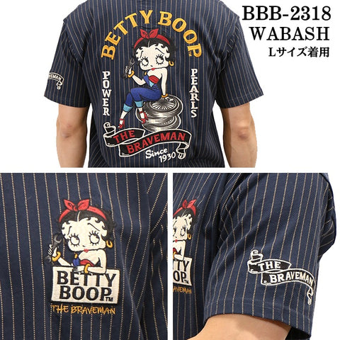 THE BRAVEMAN×BETTY BOOP ベティ・ブープ OE天竺 半袖Tシャツ bbb-2318
