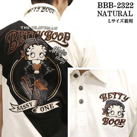 THE BRAVEMAN×BETTY BOOP ベティ・ブープ 半袖ポロシャツ bbb-2322