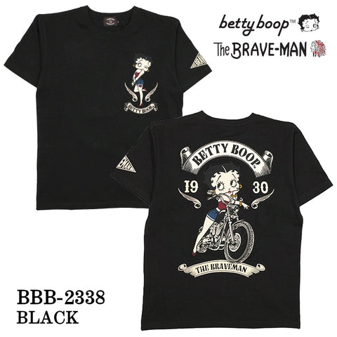 THE BRAVEMAN×BETTY BOOP ベティ・ブープ ブレイブマン コラボTee 天竺 半袖Tシャツ bbb-2338