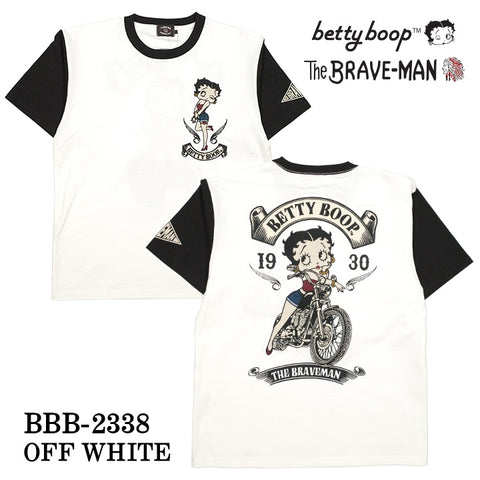 THE BRAVEMAN×BETTY BOOP ベティ・ブープ ブレイブマン コラボTee 天竺 半袖Tシャツ bbb-2338