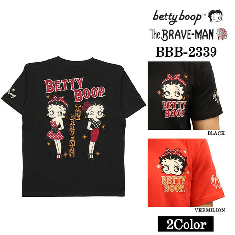 THE BRAVEMAN×BETTY BOOP ベティ・ブープ ブレイブマン コラボTee 天竺 半袖Tシャツ bbb-2339