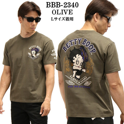 THE BRAVEMAN×BETTY BOOP ベティ・ブープ ブレイブマン コラボTee 天竺 半袖Tシャツ bbb-2340