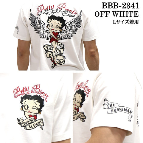 THE BRAVEMAN×BETTY BOOP ベティ・ブープ ブレイブマン コラボTee 天竺 半袖Tシャツ bbb-2341