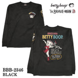 THE BRAVEMAN×BETTY BOOP ベティーブープ 起毛プレーティング プルオーバー ロンTEE bbb-2346