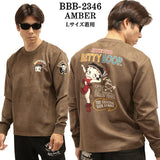 THE BRAVEMAN×BETTY BOOP ベティーブープ 起毛プレーティング プルオーバー ロンTEE bbb-2346