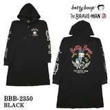 THE BRAVEMAN×BETTY BOOP ベティーブープ 天竺 フルZIP ロングパーカー bbb-2350