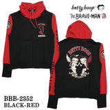 BETTY BOOP×THE BRAVEMAN ブレイブマン ベティ・ブープ 裏毛フルジップパーカー bbb-2352