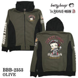 BETTY BOOP×THE BRAVEMAN ブレイブマン ベティ・ブープ 裏毛フルジップパーカー bbb-2353