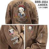 THE BRAVEMAN×BETTY BOOP ベティーブープ 起毛プレーティング MA-1ジャケット bbb-2354