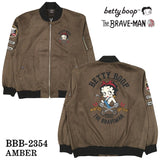 THE BRAVEMAN×BETTY BOOP ベティーブープ 起毛プレーティング MA-1ジャケット bbb-2354