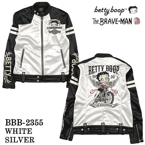 THE BRAVEMAN×BETTY BOOP ベティーブープ ボンディング ライダースジャケット bbb-2355