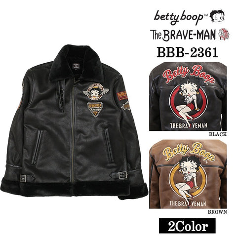 THE BRAVEMAN×BETTY BOOP ベティーブープ B-3 フライトジャケット bbb-2361