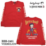 THE BRAVEMAN×BETTY BOOP ベティーブープ 天竺 長袖Tシャツ ロンTEE bbb-2401