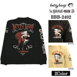 THE BRAVEMAN×BETTY BOOP ベティーブープ 天竺 長袖Tシャツ ロンTEE bbb-2402