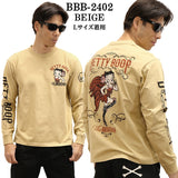 THE BRAVEMAN×BETTY BOOP ベティーブープ 天竺 長袖Tシャツ ロンTEE bbb-2402