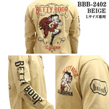 THE BRAVEMAN×BETTY BOOP ベティーブープ 天竺 長袖Tシャツ ロンTEE bbb-2402