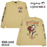 THE BRAVEMAN×BETTY BOOP ベティーブープ 天竺 長袖Tシャツ ロンTEE bbb-2402