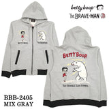 THE BRAVEMAN×BETTY BOOP ブレイブマン ベティ・ブープ 裏毛フルジップパーカー bbb-2405