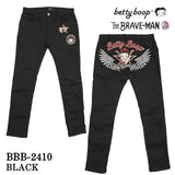 THE BRAVEMAN×BETTY BOOP ブレイブマン ベティ・ブープ コラボ スキニー デニムパンツ スリム ジーンズ ボトム bbb-2410