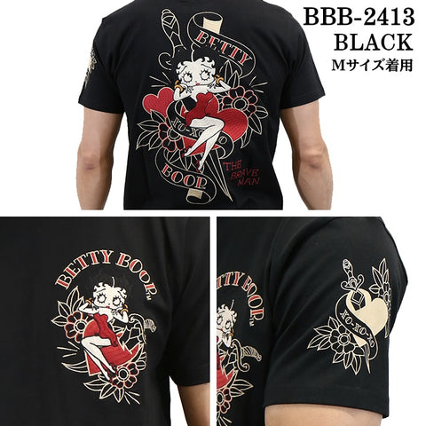 THE BRAVEMAN×BETTY BOOP ベティーブープ 天竺 半袖Tシャツ bbb-2413