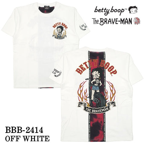 THE BRAVEMAN×BETTY BOOP ベティーブープ 天竺 半袖Tシャツ bbb-2414