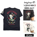 THE BRAVEMAN×BETTY BOOP ブレイブマン ベティーブープ コラボ 天竺 半袖Tシャツ bbb-2417