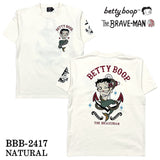 THE BRAVEMAN×BETTY BOOP ブレイブマン ベティーブープ コラボ 天竺 半袖Tシャツ bbb-2417