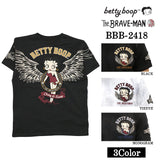 THE BRAVEMAN×BETTY BOOP ベティーブープ 天竺 半袖Tシャツ bbb-2418