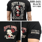 THE BRAVEMAN×BETTY BOOP ブレイブマン ベティーブープ コラボ テレコ Vネック 半袖Tシャツ bbb-2421