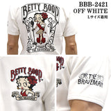 THE BRAVEMAN×BETTY BOOP ブレイブマン ベティーブープ コラボ テレコ Vネック 半袖Tシャツ bbb-2421