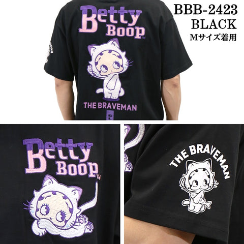 THE BRAVEMAN×BETTY BOOP ブレイブマン ベティーブープ コラボ BIG TEE ビッグサイズ 天竺 半袖Tシャツ bbb-2423